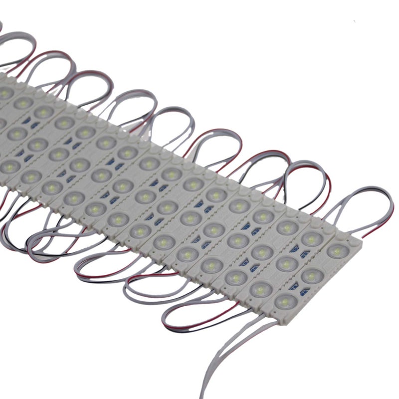 REXTiN وحدة إضاءة زينة مائية صفراء REXTiN فائقة السطوع 200 قطعة 2835 3 LED للإعلانات مع شريط لاصق خلفي (صفراء) - Image 2